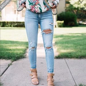 Kancan High Rise Ankle Skinny Jean